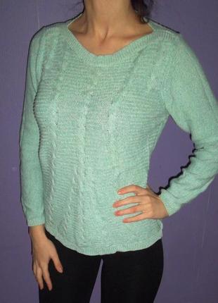 М'ятний светр love knit wear