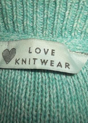 М'ятний светр love knit wear3 фото
