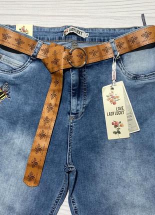 Женские джинсы lady lucky с высокой посадкой🍒4 фото