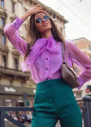 Блуза из органзы zara