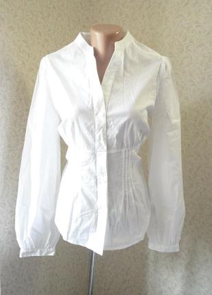 Біла блуза коттон стрейч р. 10 (ог 90-94)