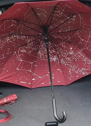 Жіноча парасоля,  тростина,  напівавтомат,  10 спиць з вітрозахистом1 фото