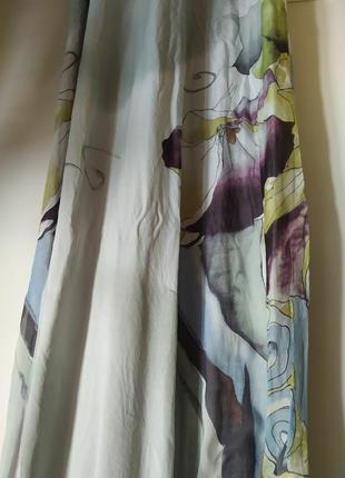 Шелковое длинное платье zara 100% silk6 фото