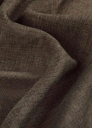 Порт'єрна тканина для штор льон коричневого кольору