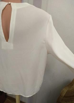 Светлая бело бежевая  блузка блуза5 фото
