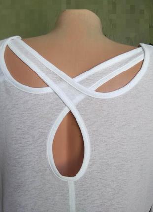 Женская белая футболка next с длинными рукавами топ джемпер лонгслив кофта с вырезами на спине6 фото