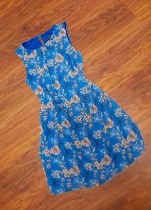 Стильное легкое платье, сарафан  в цветочный принт а-силуета1 фото