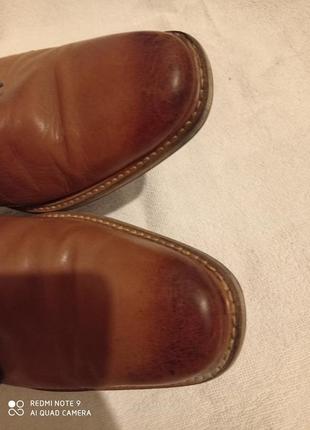Х12. шкіряні чоловічі коричневі туфлі на зав'язках шнурівках starc шкіра5 фото