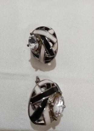 Серьги италия.эмаль. 3