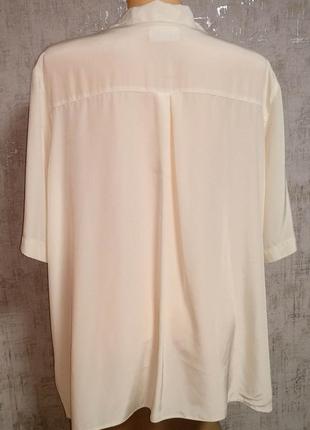 Блузка шелковая 54-56  размер блуза вискоза, как шелк3 фото