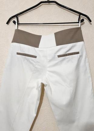 Spring fashion супер штаны белые брюки летние женские коричневый пояс s-m джинси7 фото