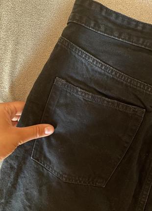 H&m чёрная джинсовая юбка4 фото