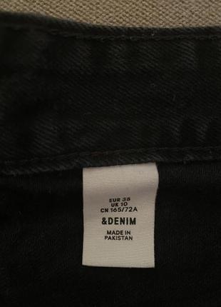 H&m чёрная джинсовая юбка5 фото