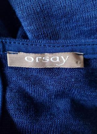 Новая синяя  блуза лонгслив с удлиненной спинкой orsay