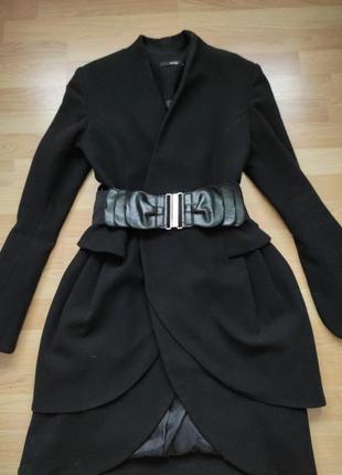 Пальто чорне, виготовлене в туреччині