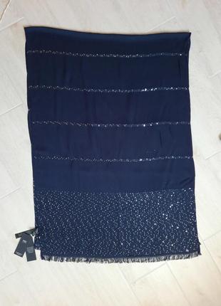 Обалденный палантин, шарф, с паетками. marks&spencer.2 фото