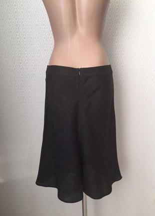Летняя льняная черная юбка от премиального немецкого бренда strenesse2 фото