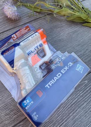 Пистолет 🔫 оригинал nerf triad ex-3 от hasbro3 фото