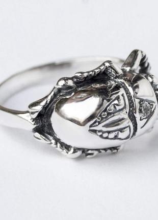 Серебряное кольцо жук скарабей4 фото