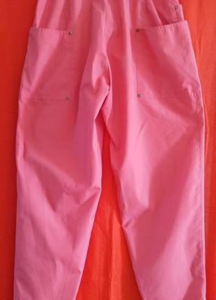 Женские розовые штаны баллоны повседневные брюки.3 фото