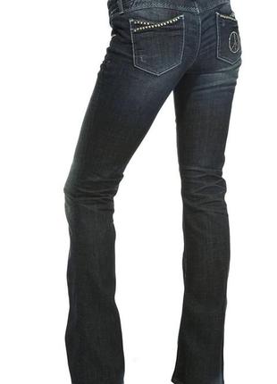Новые джинсы клеш slim flare синие рваные w29 l34 'guess' 'foxy'7 фото