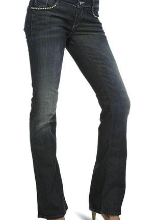 Новые джинсы клеш slim flare синие рваные w29 l34 'guess' 'foxy'6 фото