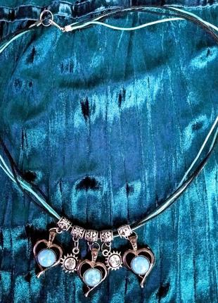 Подвеска сердце, солнце оберег, талисман бижутерия