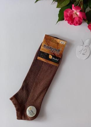 Мужские носки шоколадного цвета kardesler modal размер 40-461 фото