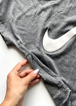 👚стильная серая футболка nike оригинал/оригинальная свободная серая футболка nike👚6 фото