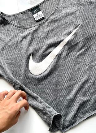 👚стильная серая футболка nike оригинал/оригинальная свободная серая футболка nike👚7 фото