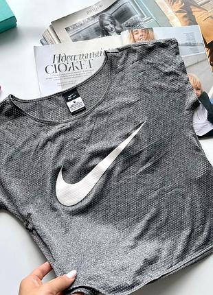 👚стильная серая футболка nike оригинал/оригинальная свободная серая футболка nike👚8 фото