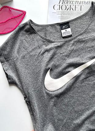 👚стильная серая футболка nike оригинал/оригинальная свободная серая футболка nike👚9 фото