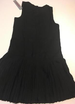 Нарядное школьное чёрное платье на подкладке3 фото