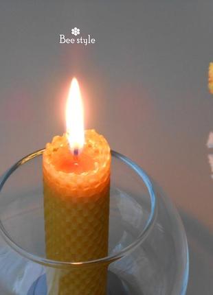 Набірчик із 3 свічок 🐝 свічки з вощини, свічки, свічка4 фото