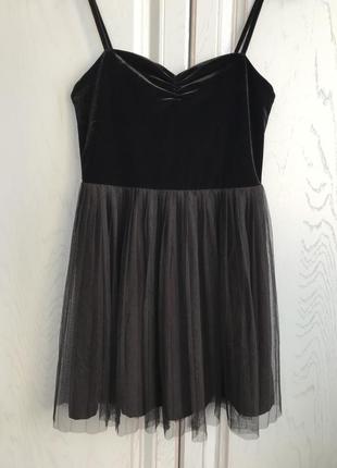 Вечірнє плаття з оксамитом h&m