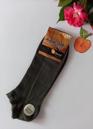 Для чоловіків шкарпетки в кольорі хакі kardesler modal розмір 40-461 фото