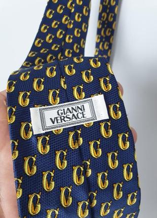 Gianni versace монограма шёлковый галстук4 фото