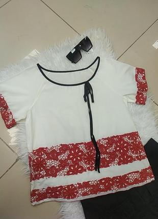 Блуза кружево шелк котон2 фото