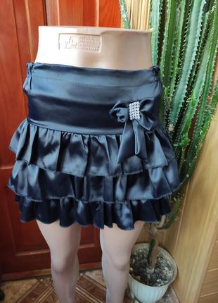 Школьная юбка атлас