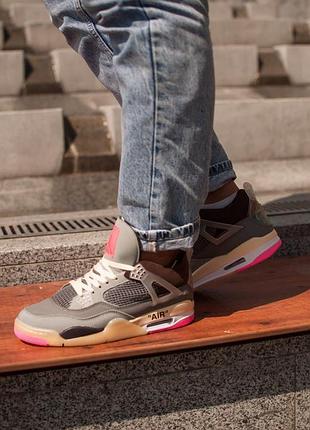 Мужские кроссовки nike Hacemos air jordan 4 grey/pink