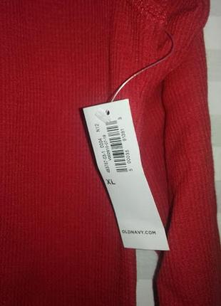 Красная футболка с v-образным вырезом и трикотажной резинкой, thermal-knit, хл, old navy4 фото