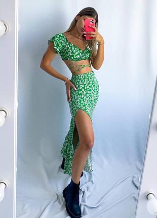 Костюм топ и юбка спідниця