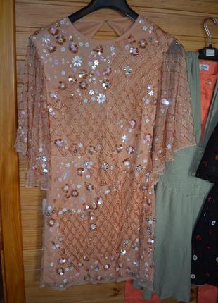 Роскошное платье asos, расшитое бисером, камнями и паетками!4 фото
