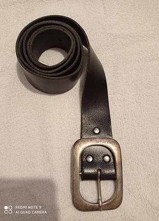 П3. шкіряний чорний чоловічий жіночий ремінь пояс пасок якісний натуральна шкіра
