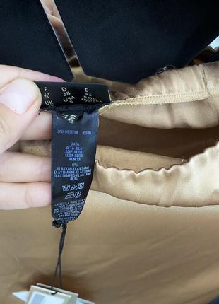 Бежевая шёлковая брендовая премиум миди юбка чистый шёлк7 фото