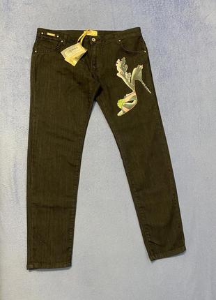 Брюки джинсы чёрные италия ean131 фото