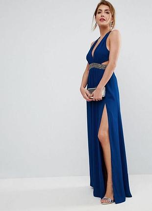 Вечірнє плаття максі з декором на талії asos
