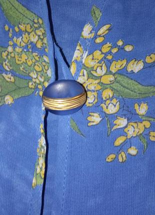 Симпатичная  винтажная блуза-туника,разлетайка 2в одном цветочный принт5 фото