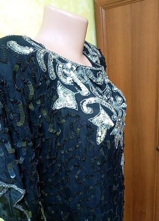 Шикарная, вечерняя ,удлиненная блуза производство италия3 фото