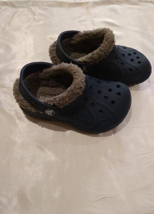 Crocs з хутром крокси шльопанці з 8-93 фото